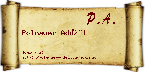 Polnauer Adél névjegykártya